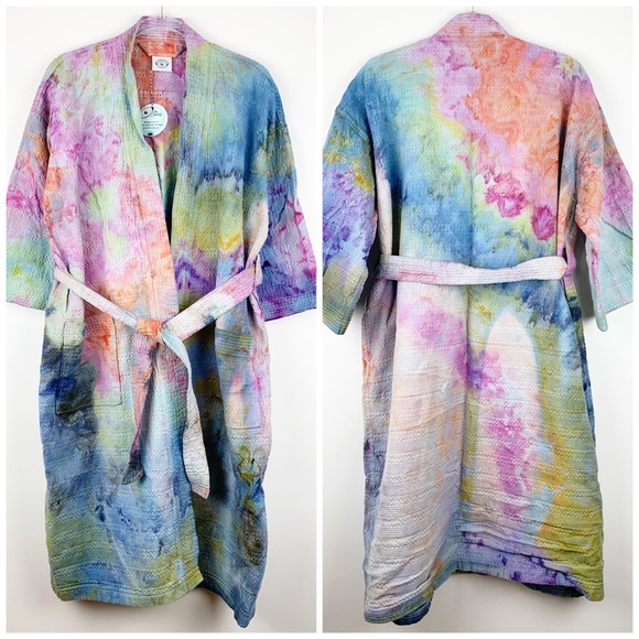 oscilatey Other - The Sundrip Tie Dye Cotton Waffle Robe